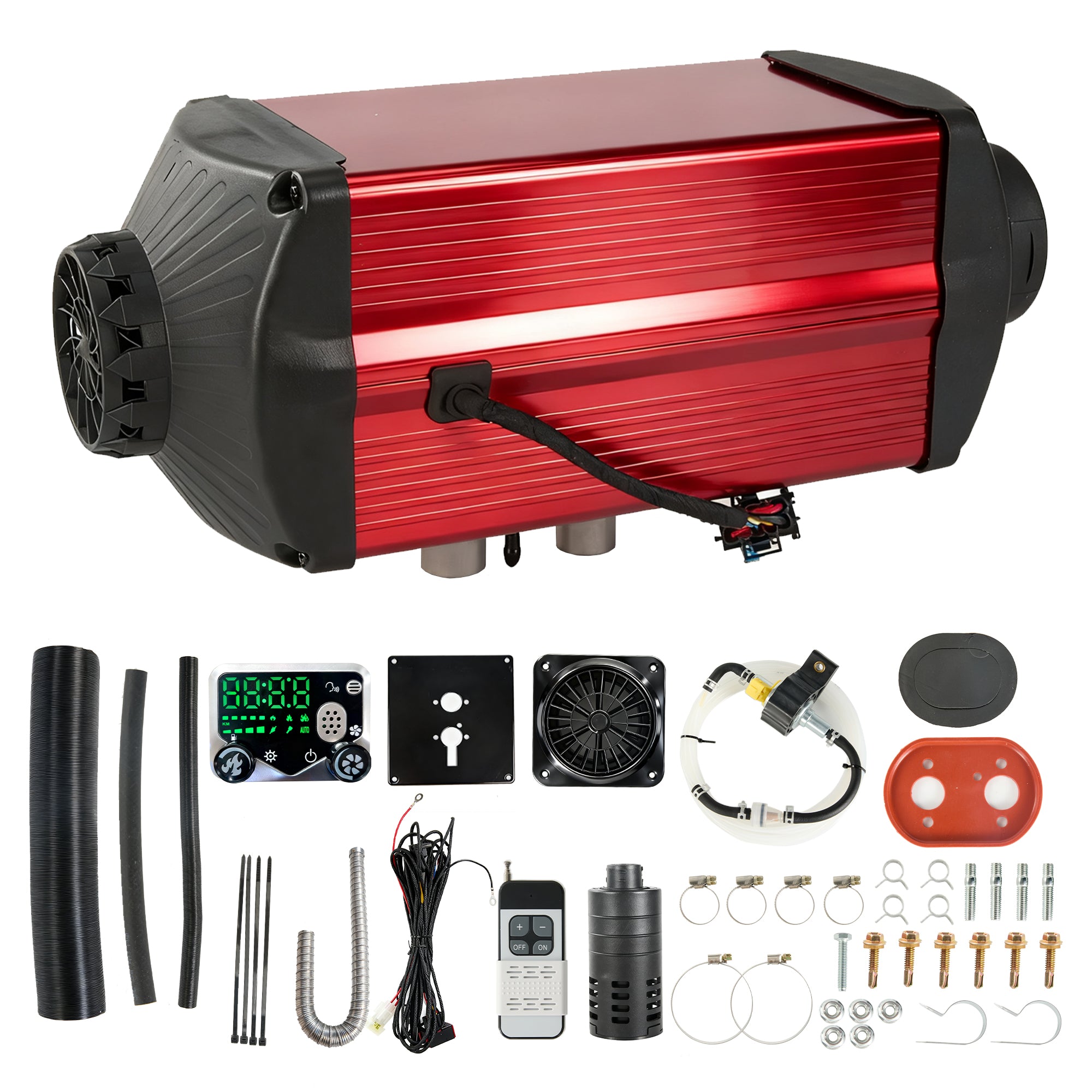 12V 5KW Dual Brushless Diesel Heater With 2.6Gal Fuel Tank,Auto Start-stop,Thermosta,Remote Control Diesel Air Heater For Rvs,Vans,Trucks,Campers,Cars,Boats,Vehicles,Suitable for High-altitude Use - iHooTooPro