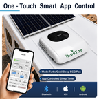 2026 New 12V Inverter RV Air Conditioner, Smart APP&Voice Control,10000 BTU 6-IN Low Profile Rooftop AC Unit for Off-Grid Campers, Vans, Trailers