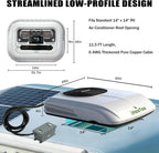 2026 New 12V Inverter RV Air Conditioner, Smart APP&Voice Control,10000 BTU 6-IN Low Profile Rooftop AC Unit for Off-Grid Campers, Vans, Trailers